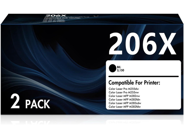 206X High Yield Toner Cartridge 2 Pack (with Chip) Compatible ...