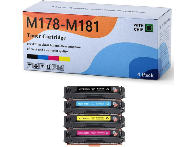M188b Ink Compatible M178-M181 Toner Replacement Cartridges for HP Color Laserjet ...