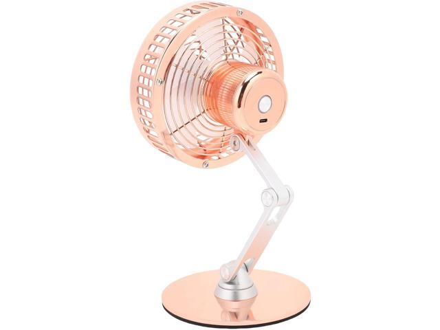 SUNGOOYUE 3 Speed Adjustable Silent Metal Retro Desk Fan, USB Table Fan ...