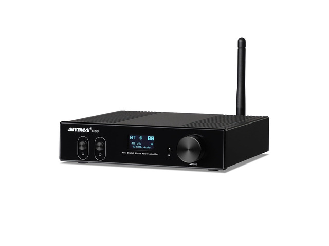 Amplificatore HI-FI AIYIMA D03 150W X2 Con Bluetooth 5.0, DAC USB, Ottico, Coassiale E Uscita Subwoofer – OLED