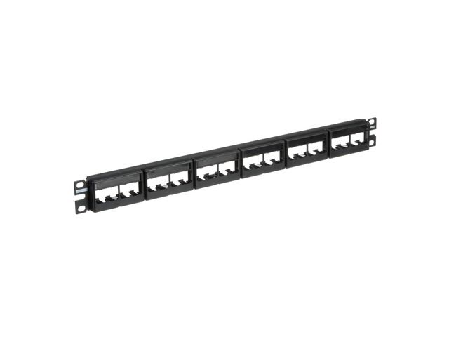 Panduit CPPL24WBLY Mini-Com 24-Port Flat Modular Patch Panel with Front ...