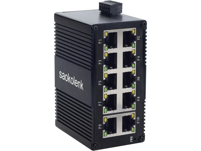 10 Port Industrial Unmanaged Gigabit Ethernet Switch,10 Port RJ45 10 ...