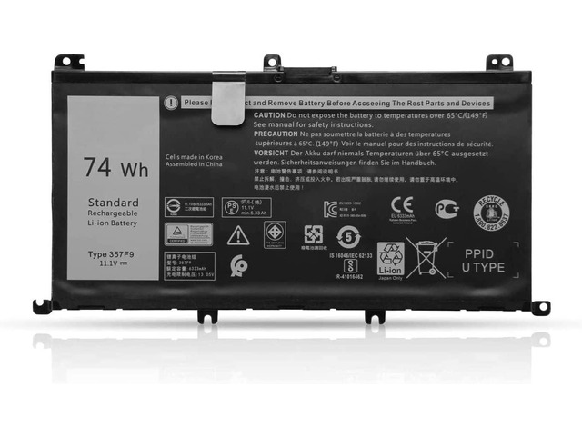 74Wh 11.1V 357F9 Batería para portátil Compatível com Dell Inspiron 15 ...