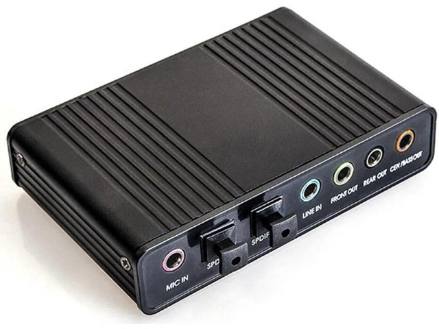 6 Channel External Sound Card USB 2.0 External 5.1 Surround Sound ...