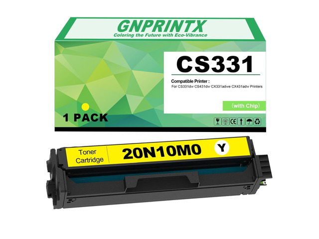 CS331 CX331 Yellow Toner Cartridge Compatible for 20N10Y0 Replacement ...