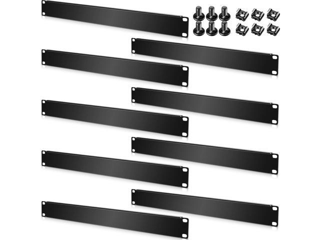 Leinuosen Blank Rack Mount Panel Spacer Metal Blank Panel Black Server ...