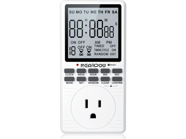 Outlet Timer, NEARPOW Multifunctional Programmable Timer with Countdown ...