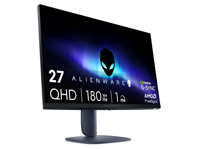 Alienware 27 Gaming Monitor - AW2725DM - 27-inch QHD 180Hz 1ms Display, IPS, NVIDIA G-SYNC, AMD Freesync, VESA AdaptiveSync.