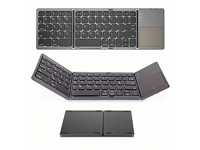 Portable Key Boards Foldable Bluetooth Keyboard with Touchpad, Portable Wireless Keyboard ...