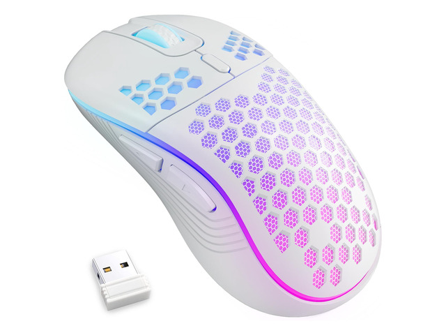 Honeycomb Razor Mouse Wireless Gaming Mouse Honeycomb 2.4G USB Cordless Mouse RGB ...