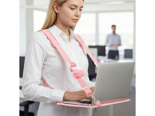 Computer Desk Harness Suncalla Laptop Harness for Walking Portable Wearable Laptop Stand for ...
