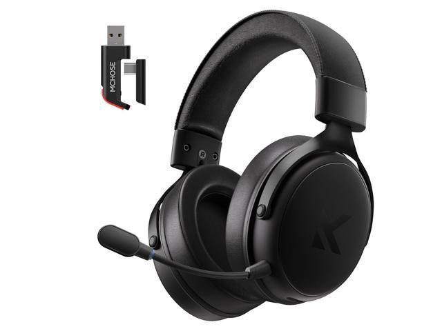 MCHOSE V9 PRO Wireless Gaming Headset 7.1 Surround Sound for PS5 PS4 PC SWITCH TOPSPEED Gaming Headphones with Noise Canceling Mic, 250Hr Battery, Low 15ms Latency, Lightweight, BT 5.3 FPS Games Black