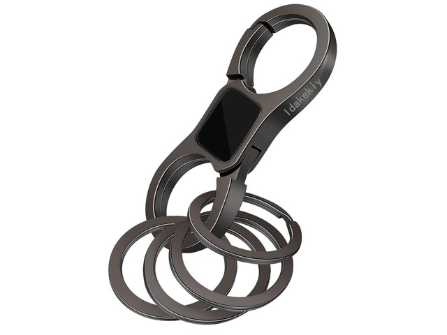 Key Chain Quick Release Spring with 4 Key Rings Heavy Duty Car Keychain ...