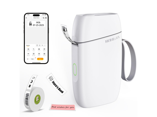 Bluetooth Label Maker Machine with Tape, Portable Mini Label Printer ...