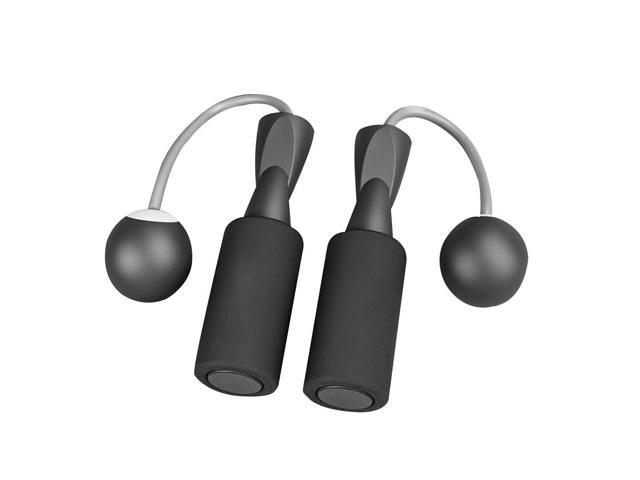 Weighted Cordless Jump Rope with Small Black Balls for Home Gym Workouts