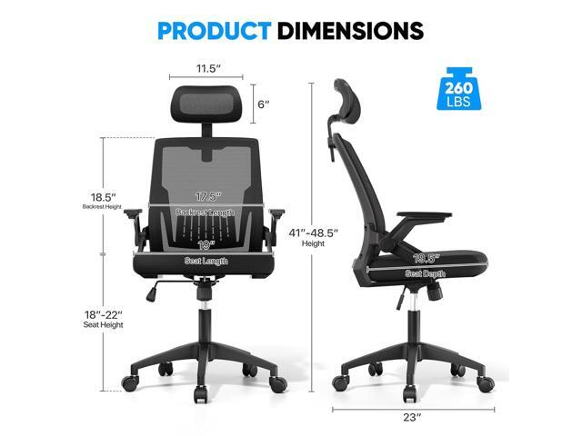 rome high back mesh chair with headrest