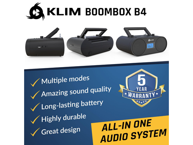 Boombox B4 Portable CD Player System for Home Outdoor Battery Remote