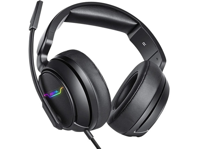 WISDUM Xbox one Headset, PS4 Headset, Gaming Headphones, 3.5mm Surround Stereo Gaming Headsets with Mic Soft Memory Earmuffs for PC, Laptop, Video Game with Flexible Microphone Volume Control