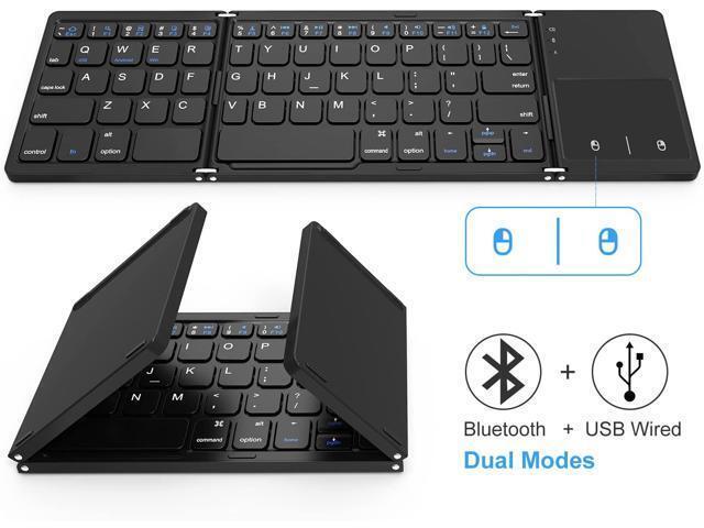 Foldable Bluetooth Keyboard with Touchpad Mini Wireless Travel Pocket