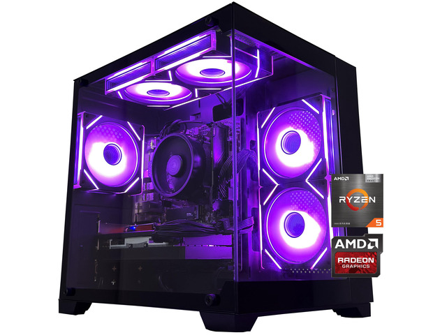 Gaming PC Desktop Computer,AMD Ryzen 5,AMD RX6500XT 4GB,16GB DDR4 ...