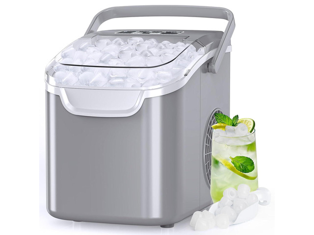 Countertop Ice Maker Portable Ice Machine with Handle,Self-Cleaning Ice ...