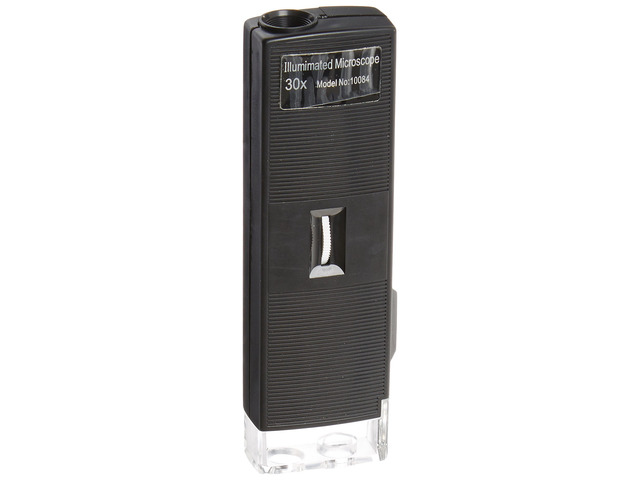 Spring 30x Microscope MCR30X Pocket Illuminated Microscope, 30x Magnification, Battery ...
