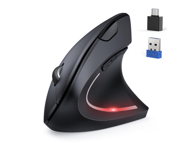 Handheld Mouse Wide Ergonomic Mouse, Jiggler Bluetooth Wireless Vertical Mouse, 4800 DPI ...