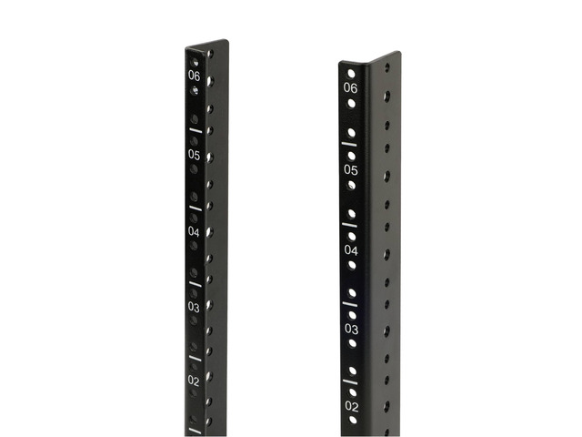 24 Inch Width Rack Rails 6U Vertical Rack Rail Pair Kit DIY Rack Rails Kit, 12-24 Screws ...