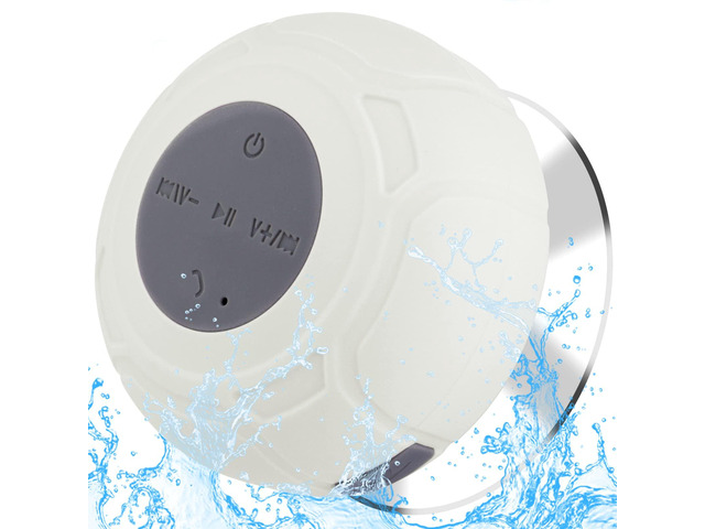 Waterproof Bluetooth Shower Speaker Portable Wireless Water-Resistant ...