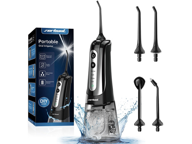 Water Picker Water Dental Flosser Pick for Teeth: 4 Modes Cordless Portable Water ...