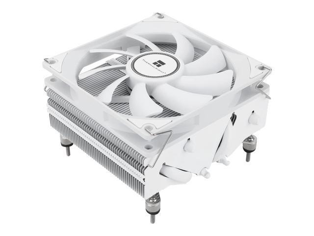 AXP90-X53 White Low Profile ITX CPU Air Cooler, 53mm Height, TL-9015W Slim PWM Fan Low Noise 22.4dba, Silent ITX CPU Cooler, 2700RPM,for AM4/AM5/Intel 1150/1151/1155/1156/1200/1700/1851