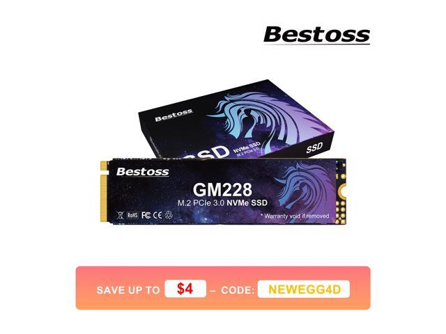 Bestoss 256GB M.2 PCIe NVMe 2280 SSD Gen3.0 x4 3D NAND Internal Solid State Drive, Seq. Read Speeds Up to 2200MB/s, Compatible with Desktop or Laptop