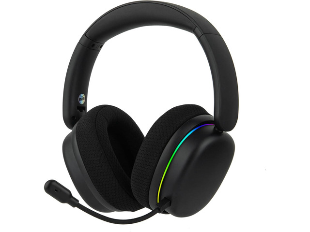 G7 Pro Wireless Gaming Headset, Dual Mode BT5.3 & 2.4GHz | 7.1 Surround Sound, 80+ Hour Battery, RGB Light, with Noise Canceling Mic for PS5, PS4, Switch, PC (Black)