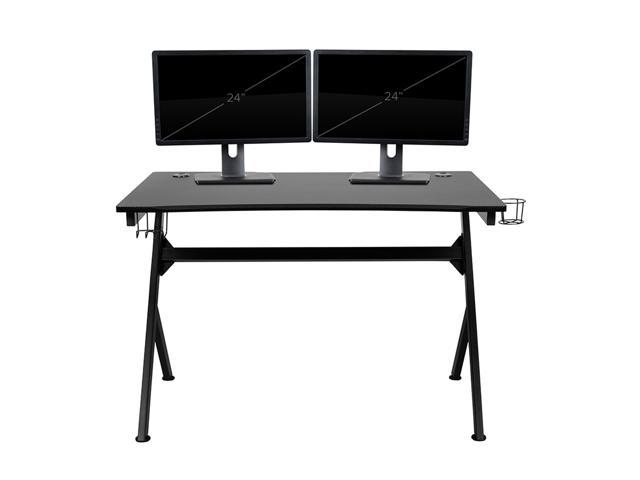 Flash Furniture Gaming Desk 45.25 x 29 Computer Table Gamer Workstation with Headphone Holder and 2 Cable Management Holes