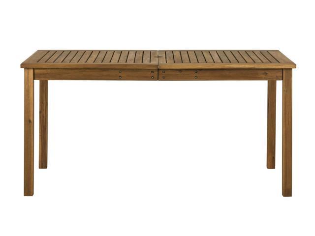 WE Furniture Acacia Wood Patio Simple Dining Table - Brown