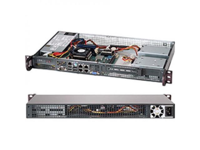 BLACK 1U MINI SC505 CHASSIS W/