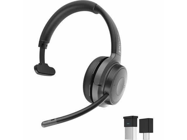 Morpheus 360 Advantage Wireless Mono Headset with Detachable Boom Microphone - Bluetooth Headphones - UC Compatible - 20 Hour Playtime - USB A Connector - USB Type-C Adapter - HS6200MBT
