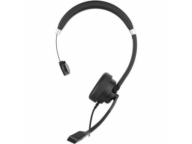 Morpheus 360 Connect USB Mono Headset with Boom Microphone - Noise Cancelling - Reversible Design - Protein Leather Ear Cushion - in-Line Volume Controls - Mute Button - Black - HS5200MU