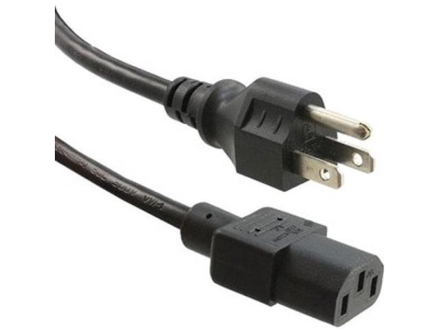 Unirise PWCD-515PC13-15A-15F-BLK 15 ft. Desktop/ Monitor/ TV Power Cord ...