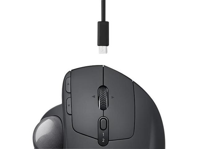 Logitech MX Ergo Wireless Trackball Mouse Adjustable Design, Control and Move Text/Images/Files Between Windows and Apple Computers (Bluetooth or USB), Rechargeable, Graphite Black - Newegg.com