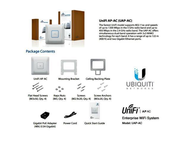 Ubiquiti Unifi AP-AC, UAP AC, UAP-AC Dual Band Access Point a/b/g/n/ac 3x3 MIMO