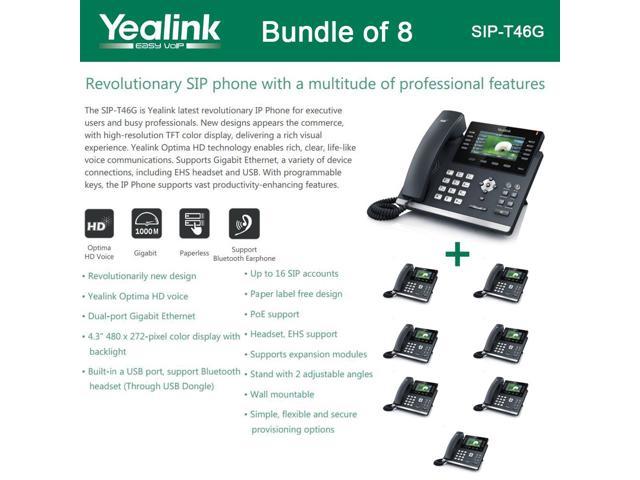 Yealink 電話 SIP-T46G 会議システム ブラック 一番の贈り物 - dcsh