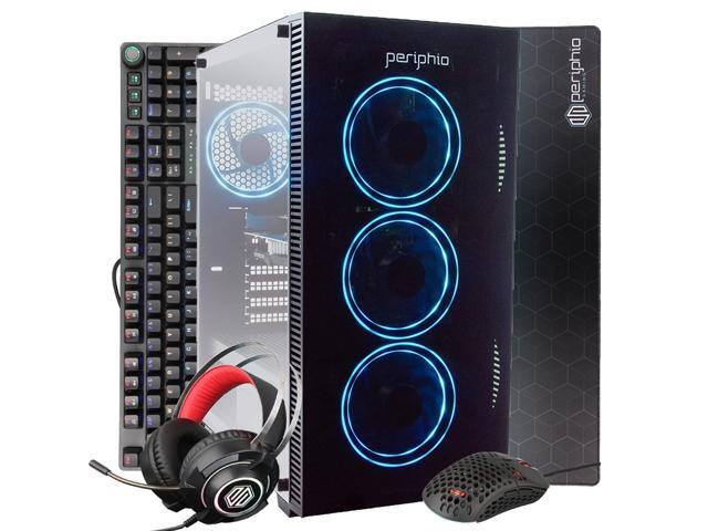 Periphio Gaming Desktop Computer Tower Pc Intel Quad Core I5