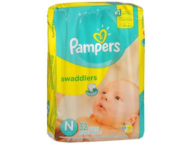 Pampers Swaddlers Diapers Size N Jumbo Pack 32 ea