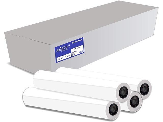 Photo 1 of Alliance CAD Paper Rolls 24” x 150' 92 Bright 20lb - 4 Rolls Per Carton - Ink Jet Bond Rolls with 2" Core