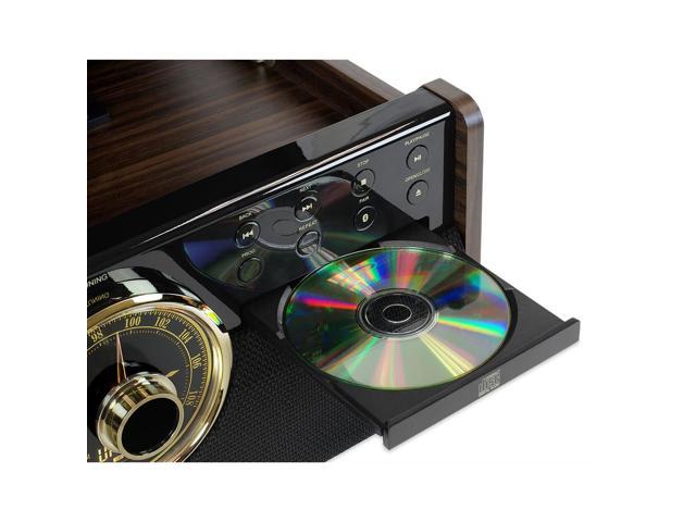 Victrola 6-in-1 Wood Bluetooth Mid Century Record Player with 3-Speed