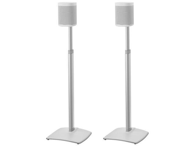 Sanus Adjustable Height Wireless Speaker Stands for Sonos ONE, PLAY:1, and PLAY:3 - Pair (White)
