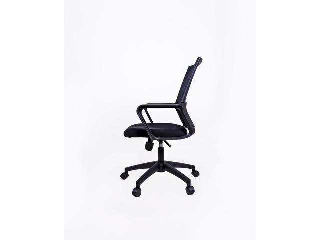 Ergonomic Mesh Mid Back Office Chair with Lumbar Support - Black – US Office  Elements