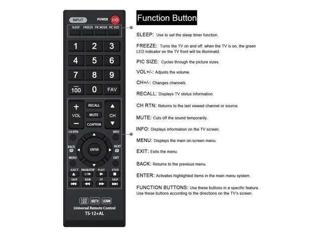 LCD LED TV Toshiba Remote Control CT-90302
