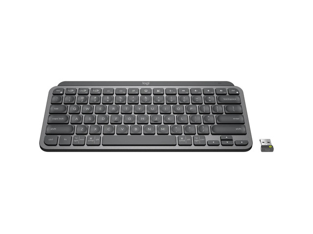 Logitech MX Keys Mini for Business (Graphite) - Wireless Connectivity - Bluetooth - 32.81 ft - 2.40 GHz Easy-Switch Hot Key(s) - Computer, Smartphone, Notebook, Tablet, iPad - PC, Mac - Graphite